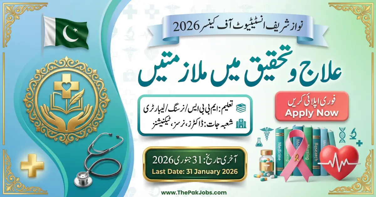 Nawaz Sharif Institute of Cancer Treatment & Research Jobs 2026